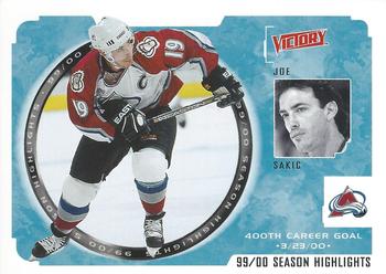 #245 Joe Sakic - Colorado Avalanche - 2000-01 Upper Deck Victory Hockey