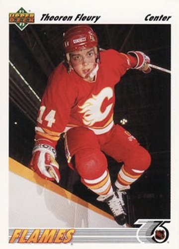 #245 Theoren Fleury - Calgary Flames - 1991-92 Upper Deck Hockey
