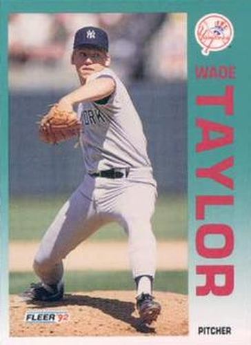 #245 Wade Taylor - New York Yankees - 1992 Fleer Baseball