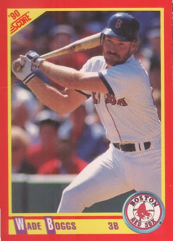 #245 Wade Boggs - Boston Red Sox - 1990 Score Baseball