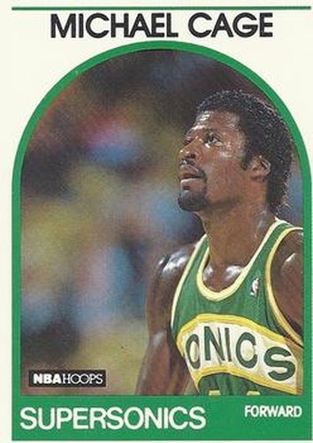 #245 Michael Cage - Seattle SuperSonics - 1989-90 Hoops Basketball