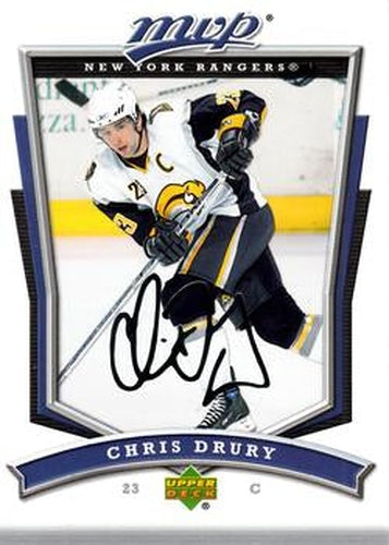 #245 Chris Drury - New York Rangers - 2007-08 Upper Deck MVP Hockey