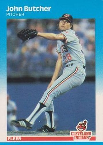 #245 John Butcher - Cleveland Indians - 1987 Fleer Baseball