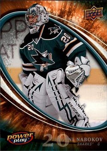 #245 Evgeni Nabokov - San Jose Sharks - 2008-09 Upper Deck Power Play Box Set Hockey