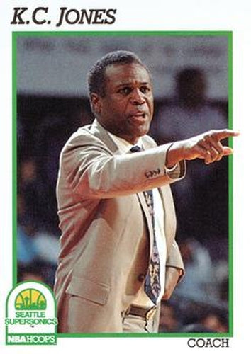 #245 K.C. Jones - Seattle SuperSonics - 1991-92 Hoops Basketball
