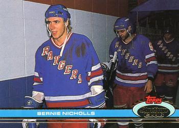 #245 Bernie Nicholls - New York Rangers - 1991-92 Stadium Club Hockey
