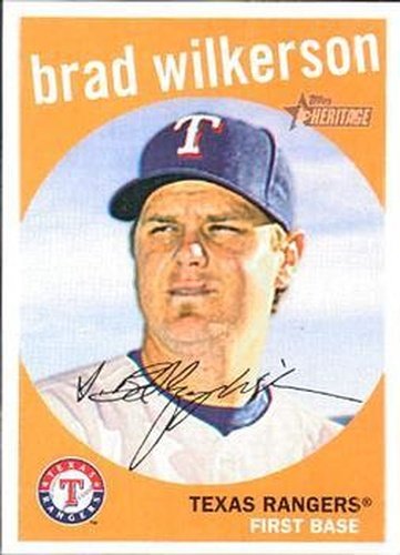 #245 Brad Wilkerson - Texas Rangers - 2008 Topps Heritage Baseball