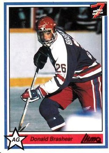 #245 Donald Brashear - Longueuil College Francais - 1990-91 7th Inning Sketch QMJHL Hockey