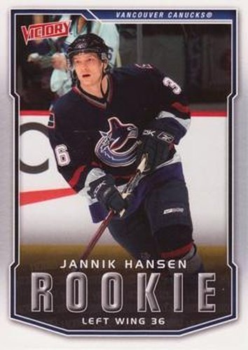 #245 Jannik Hansen - Vancouver Canucks - 2007-08 Upper Deck Victory Hockey
