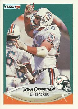 #245 John Offerdahl - Miami Dolphins - 1990 Fleer Football