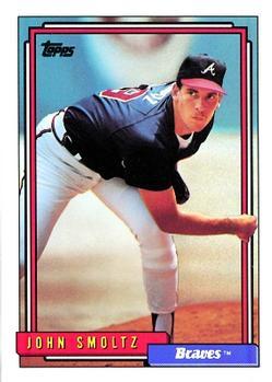 #245 John Smoltz - Atlanta Braves - 1992 Topps Baseball
