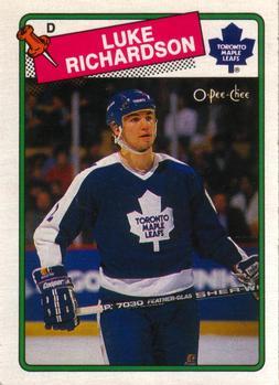 #245 Luke Richardson - Toronto Maple Leafs - 1988-89 O-Pee-Chee Hockey