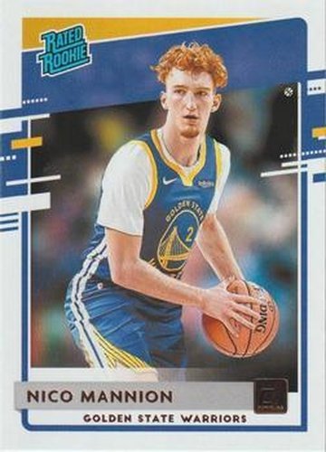 #245 Nico Mannion - Golden State Warriors - 2020-21 Donruss Basketball