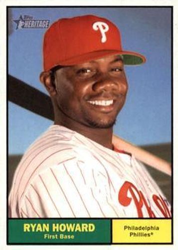 #245 Ryan Howard - Philadelphia Phillies - 2010 Topps Heritage Baseball
