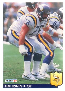 #245 Tim Irwin - Minnesota Vikings - 1992 Fleer Football