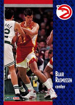 #245 Blair Rasmussen - Atlanta Hawks - 1991-92 Fleer Basketball