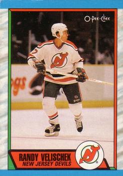 #245 Randy Velischek - New Jersey Devils - 1989-90 O-Pee-Chee Hockey