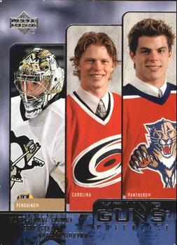 #245 Young Guns Checklist Marc-Andre Fleury / Eric Staal / Nathan Horton - Pittsburgh Penguins / Carolina Hurricanes / Florida Panthers - 2003-04 Upper Deck Hockey