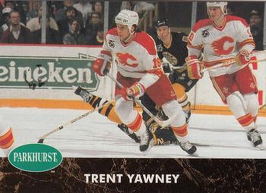#245 Trent Yawney - Calgary Flames - 1991-92 Parkhurst Hockey