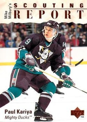 #245 Paul Kariya - Anaheim Mighty Ducks - 1995-96 Upper Deck Hockey