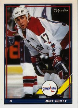 #245 Mike Ridley - Washington Capitals - 1991-92 O-Pee-Chee Hockey