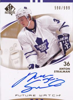#246 Anton Stralman - Toronto Maple Leafs - 2007-08 SP Authentic Hockey