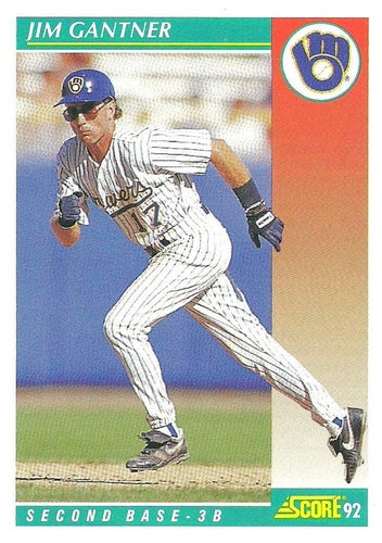 #246 Jim Gantner - Milwaukee Brewers - 1992 Score Baseball