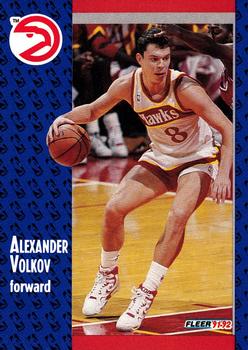 #246 Alexander Volkov - Atlanta Hawks - 1991-92 Fleer Basketball