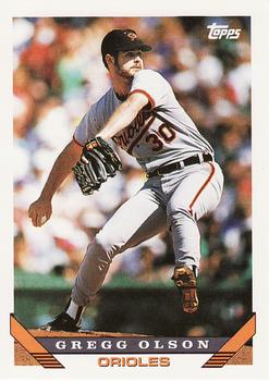 #246 Gregg Olson - Baltimore Orioles - 1993 Topps Baseball
