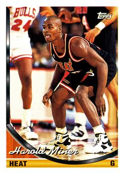 #246 Harold Miner - Miami Heat - 1993-94 Topps Basketball