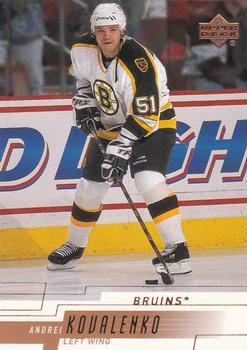 #246 Andrei Kovalenko - Boston Bruins - 2000-01 Upper Deck Hockey