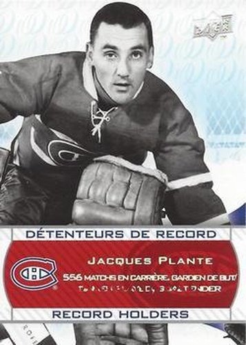 #246 Jacques Plante - Montreal Canadiens - 2008-09 Upper Deck Montreal Canadiens Centennial Hockey