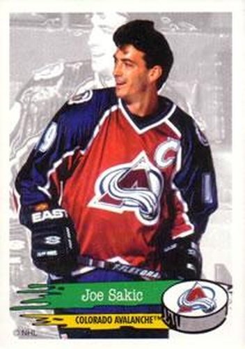 #246 Joe Sakic - Colorado Avalanche - 1995-96 Panini Hockey Stickers