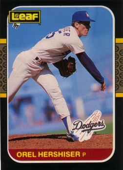 #246 Orel Hershiser - Los Angeles Dodgers - 1987 Leaf Baseball