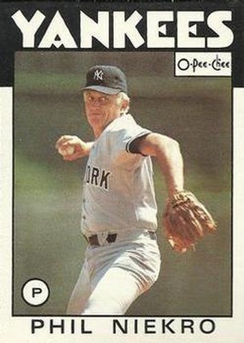 #246 Phil Niekro - New York Yankees - 1986 O-Pee-Chee Baseball