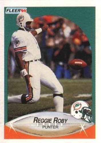 #246 Reggie Roby - Miami Dolphins - 1990 Fleer Football