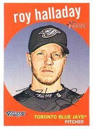 #246 Roy Halladay - Toronto Blue Jays - 2008 Topps Heritage Baseball