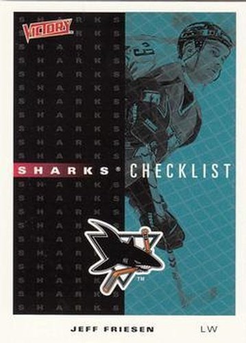#246 Sharks Checklist - San Jose Sharks - 1999-00 Upper Deck Victory Hockey