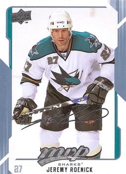#246 Jeremy Roenick - San Jose Sharks - 2008-09 Upper Deck MVP Hockey