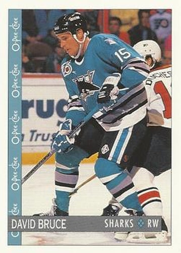 #246 David Bruce - San Jose Sharks - 1992-93 O-Pee-Chee Hockey