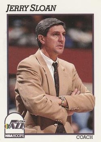 #246 Jerry Sloan - Utah Jazz - 1991-92 Hoops Basketball