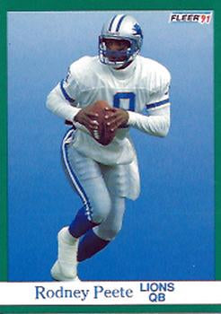 #246 Rodney Peete - Detroit Lions - 1991 Fleer Football