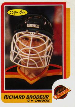 #246 Richard Brodeur - Vancouver Canucks - 1986-87 O-Pee-Chee Hockey