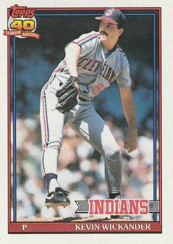 #246 Kevin Wickander - Cleveland Indians - 1991 Topps Baseball