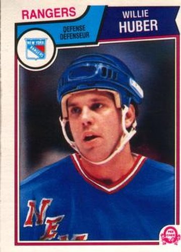 #246 Willie Huber - New York Rangers - 1983-84 O-Pee-Chee Hockey