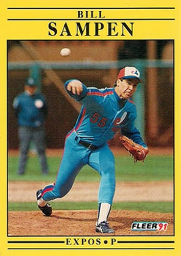 #247 Bill Sampen - Montreal Expos - 1991 Fleer Baseball