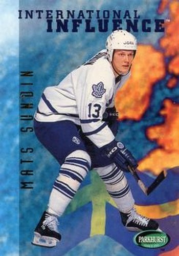 #247 Mats Sundin - Toronto Maple Leafs - 1995-96 Parkhurst International Hockey