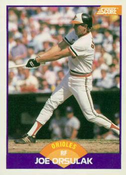 #247 Joe Orsulak - Baltimore Orioles - 1989 Score Baseball