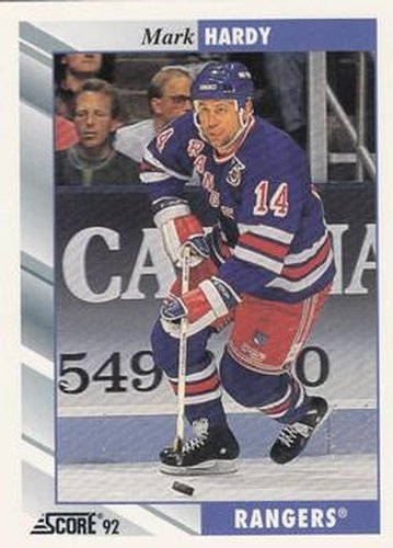 #247 Mark Hardy - New York Rangers - 1992-93 Score USA Hockey