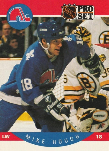 #247 Mike Hough - Quebec Nordiques - 1990-91 Pro Set Hockey